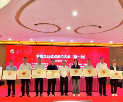 喜報！新明珠集團獲評廣東省第一批“幸福企業試點單位”